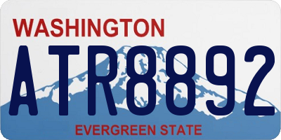 WA license plate ATR8892