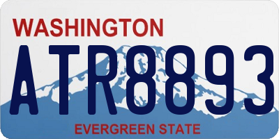WA license plate ATR8893