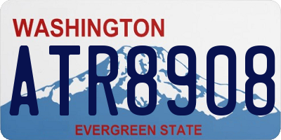 WA license plate ATR8908
