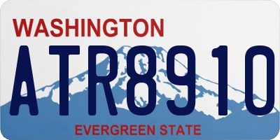 WA license plate ATR8910
