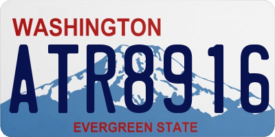 WA license plate ATR8916
