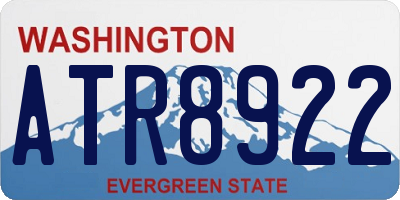 WA license plate ATR8922