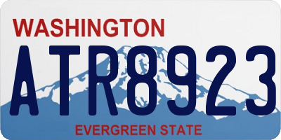 WA license plate ATR8923