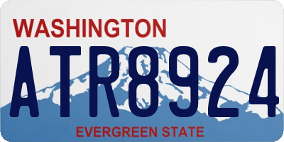 WA license plate ATR8924