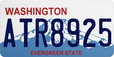 WA license plate ATR8925