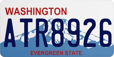 WA license plate ATR8926