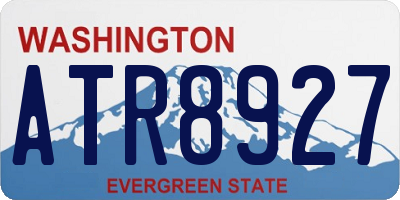 WA license plate ATR8927
