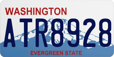 WA license plate ATR8928