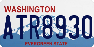 WA license plate ATR8930