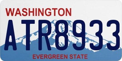 WA license plate ATR8933