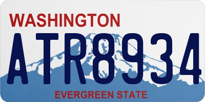 WA license plate ATR8934