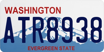WA license plate ATR8938