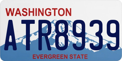 WA license plate ATR8939