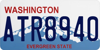 WA license plate ATR8940