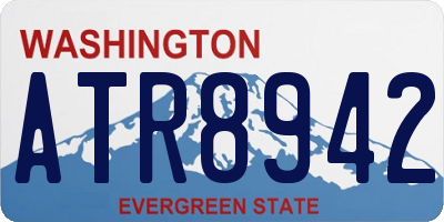 WA license plate ATR8942