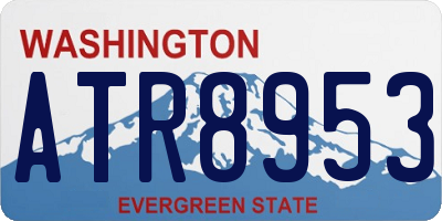 WA license plate ATR8953