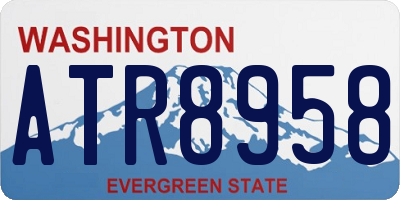WA license plate ATR8958