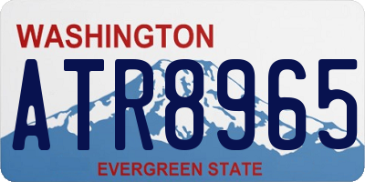 WA license plate ATR8965
