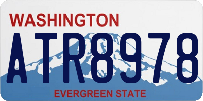 WA license plate ATR8978