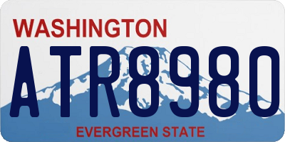 WA license plate ATR8980