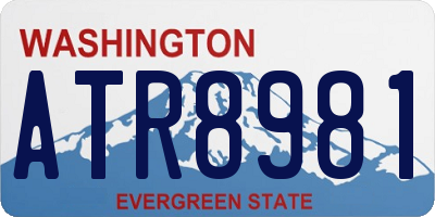 WA license plate ATR8981