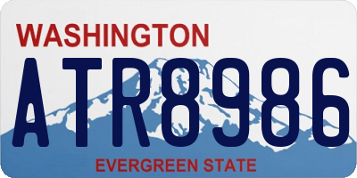 WA license plate ATR8986