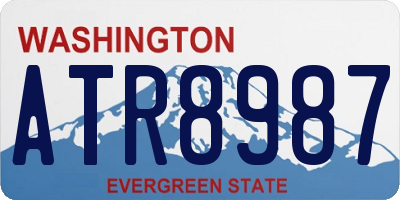 WA license plate ATR8987