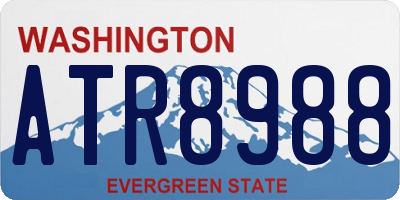WA license plate ATR8988