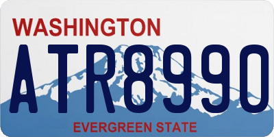 WA license plate ATR8990
