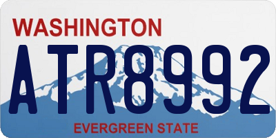WA license plate ATR8992
