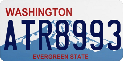WA license plate ATR8993