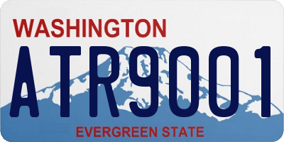 WA license plate ATR9001
