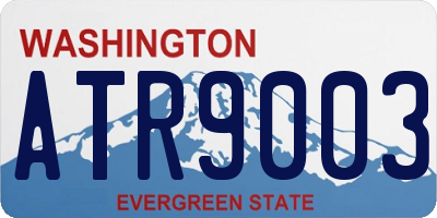 WA license plate ATR9003