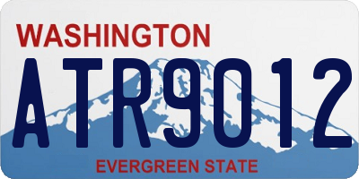 WA license plate ATR9012