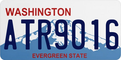 WA license plate ATR9016