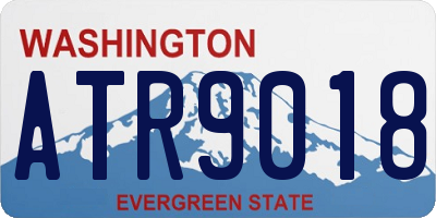 WA license plate ATR9018