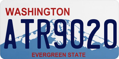 WA license plate ATR9020