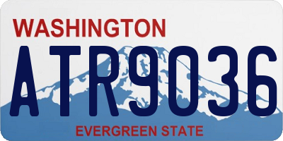 WA license plate ATR9036