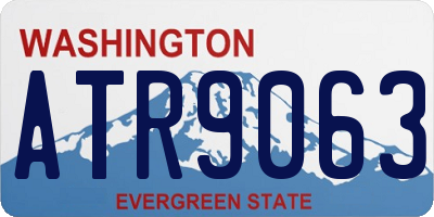 WA license plate ATR9063