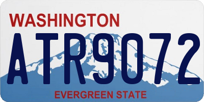 WA license plate ATR9072