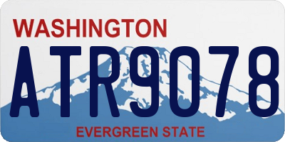 WA license plate ATR9078