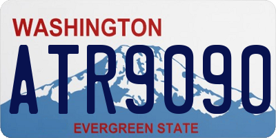 WA license plate ATR9090