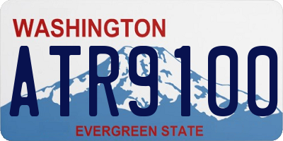 WA license plate ATR9100