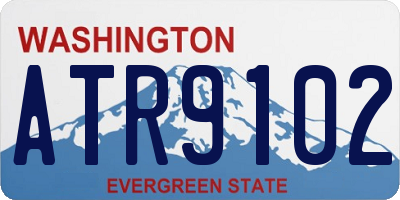 WA license plate ATR9102