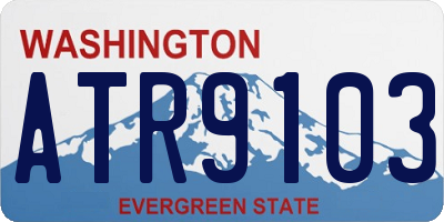 WA license plate ATR9103