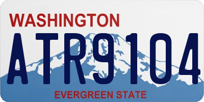 WA license plate ATR9104
