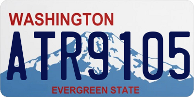 WA license plate ATR9105