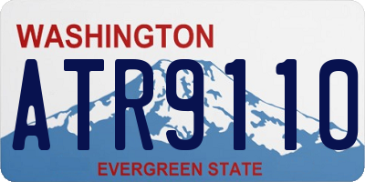 WA license plate ATR9110