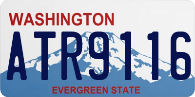 WA license plate ATR9116