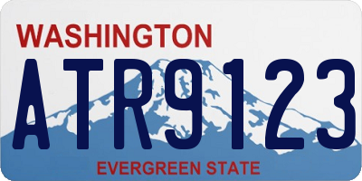 WA license plate ATR9123